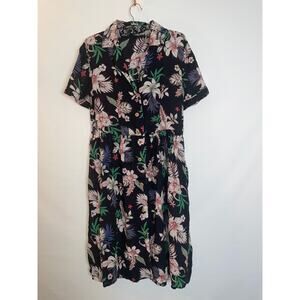 Ming Casual Floral Button-up Dress‎ - Size M - Fun!